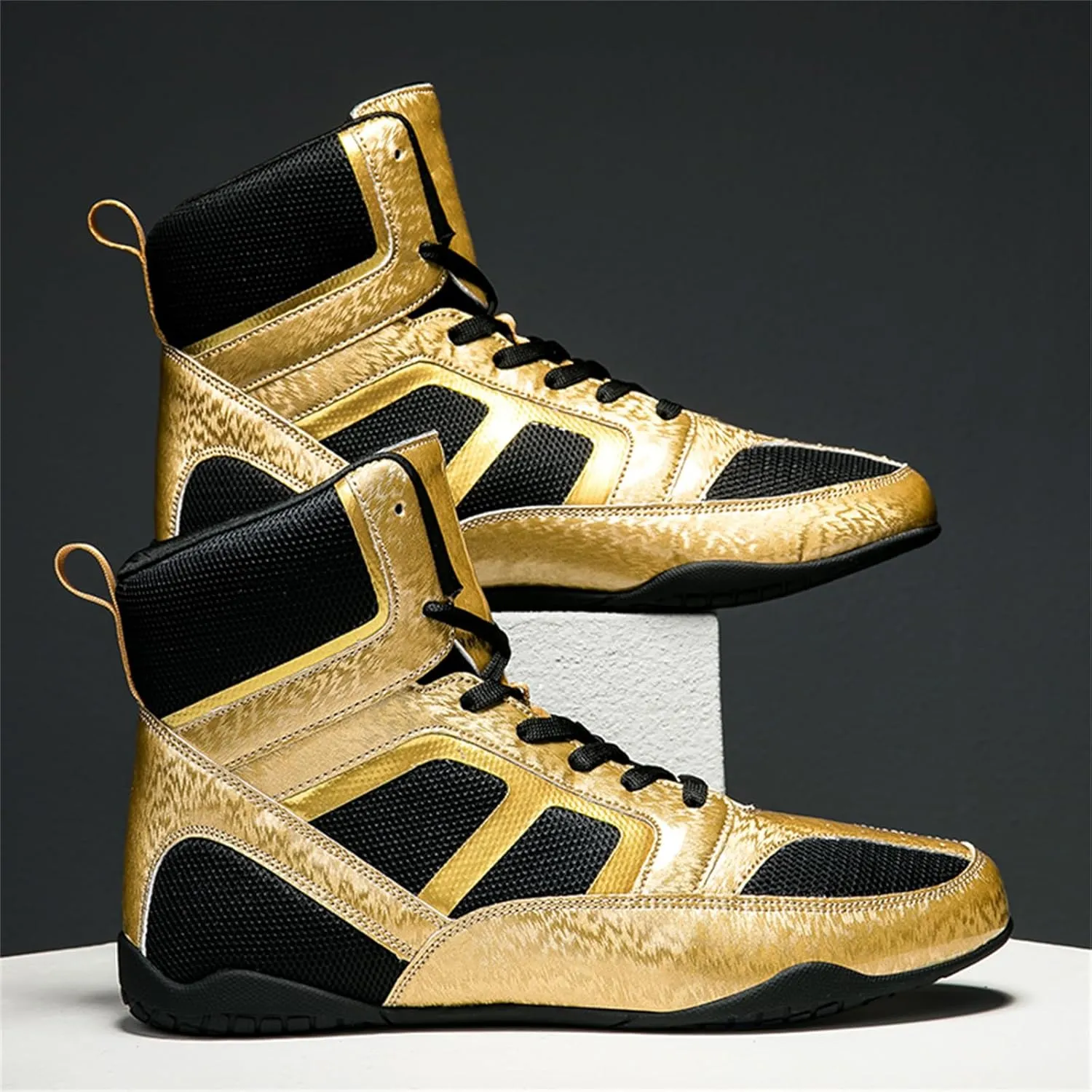 JiuQing Wrestling Shoes Mens Barefoot Fitness Training Boots Non-Slip Breathable Weightlifting Boxing Shoes