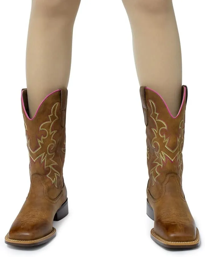 J's.o.l.e Western Wide Calf Cowboy Boots Women Wide Width Square Toe Cowgirl Boots Embroidered Riding Black Brown Boot