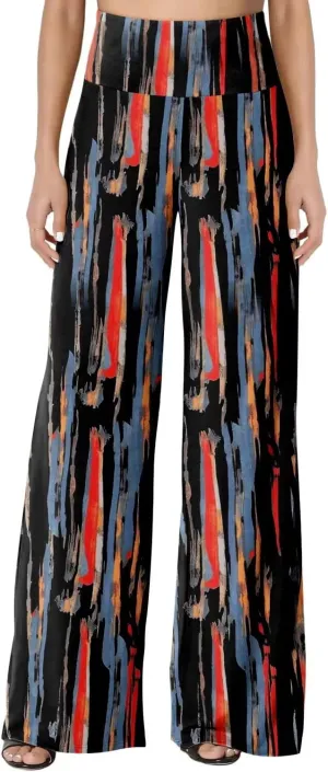 JZC Women's Palazzo Lounge Pants Stretchy Wide Leg Casual Pants Comfy High Waist Flowy Pants S-3XL