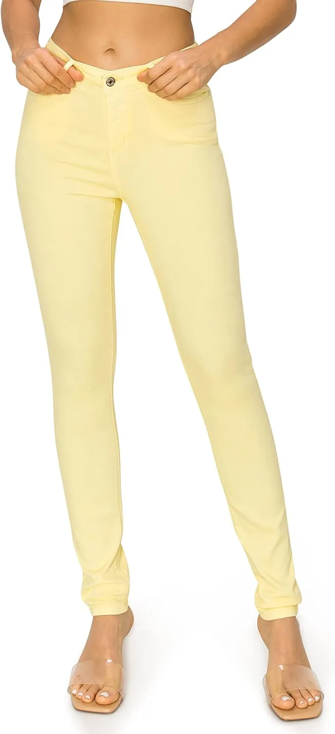 KHAKI & BLUE Cali1850 Women’s The Everyday Garment-Dyed Skinny Jeans – Soft Stretchy High Rise Comfy Casual Pants