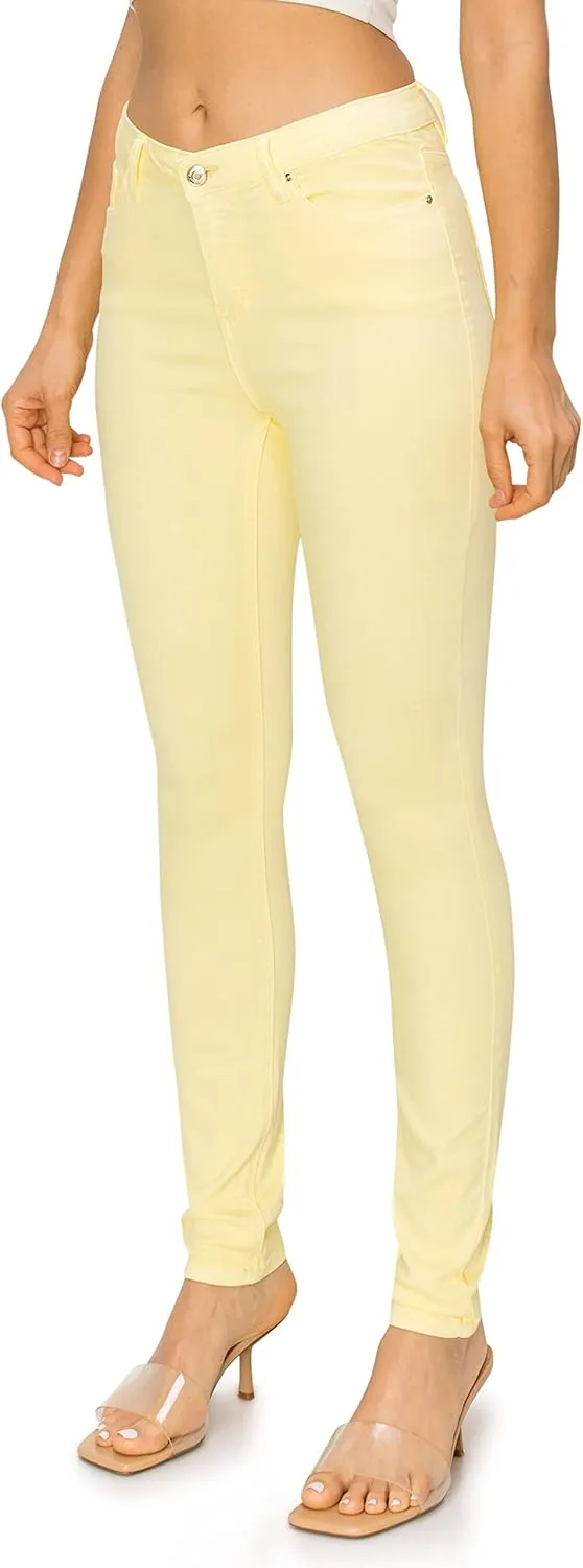 KHAKI & BLUE Cali1850 Women’s The Everyday Garment-Dyed Skinny Jeans – Soft Stretchy High Rise Comfy Casual Pants