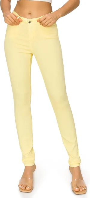 KHAKI & BLUE Cali1850 Women’s The Everyday Garment-Dyed Skinny Jeans – Soft Stretchy High Rise Comfy Casual Pants