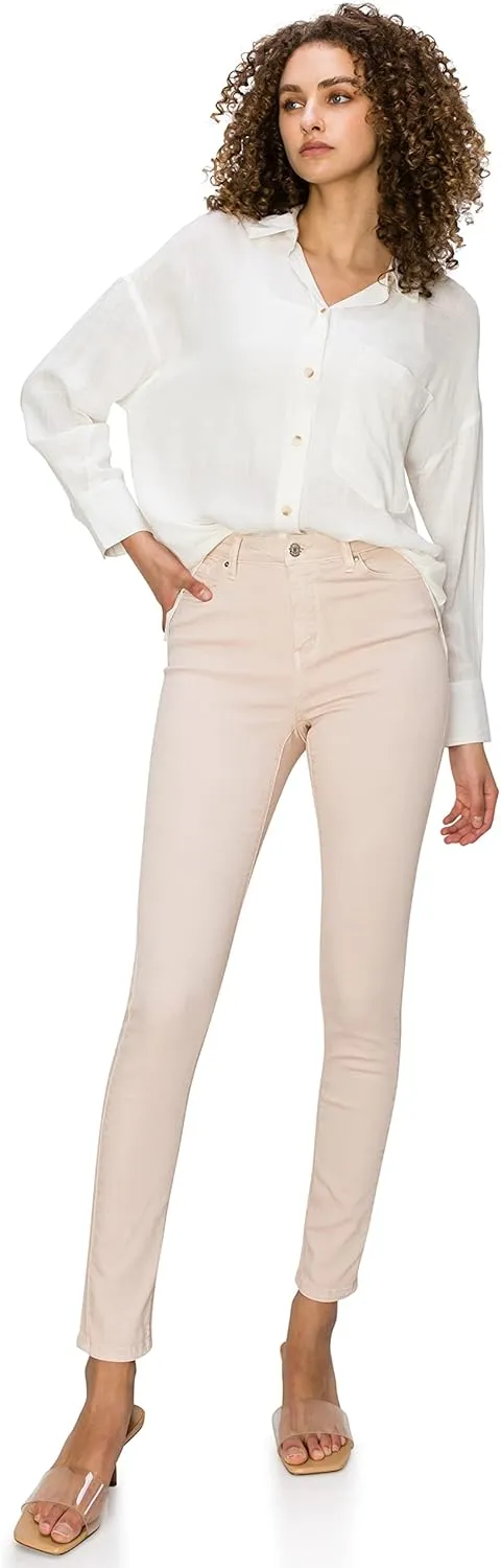 KHAKI & BLUE Cali1850 Women’s The Everyday Garment-Dyed Skinny Jeans – Soft Stretchy High Rise Comfy Casual Pants