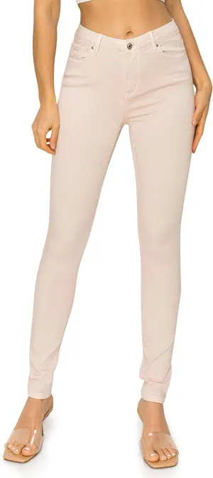 KHAKI & BLUE Cali1850 Women’s The Everyday Garment-Dyed Skinny Jeans – Soft Stretchy High Rise Comfy Casual Pants