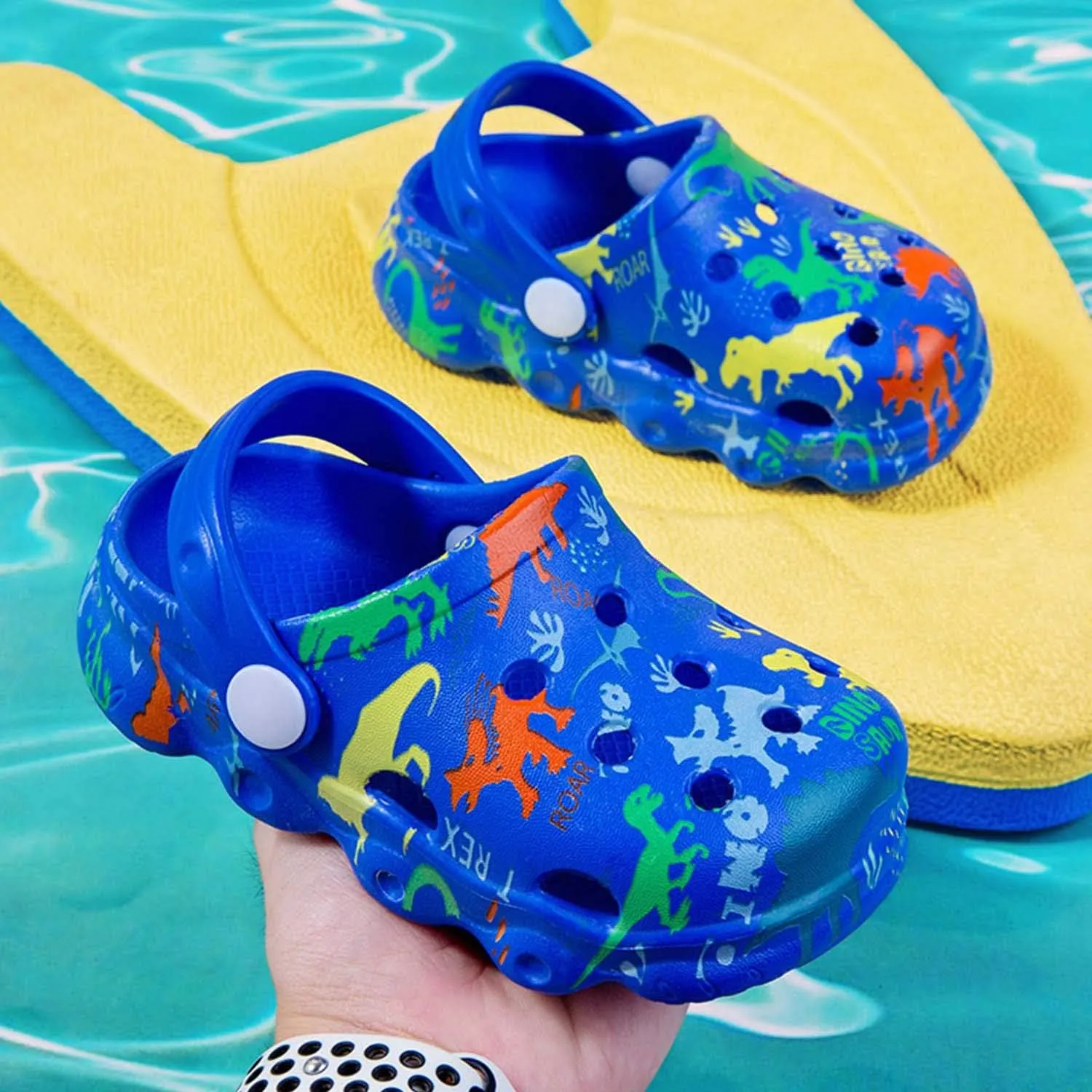 Kid Garden Clogs Slip On Shoes Boys Girls Sandals Cute Cartoon Water Shower Slippers