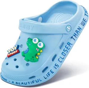 Kid's Clogs Slides Boys Girls Slippers Beach Sandals Garden Shoes with Cute 3D-DIY Decorations(Toddler/Little/Big Kids)