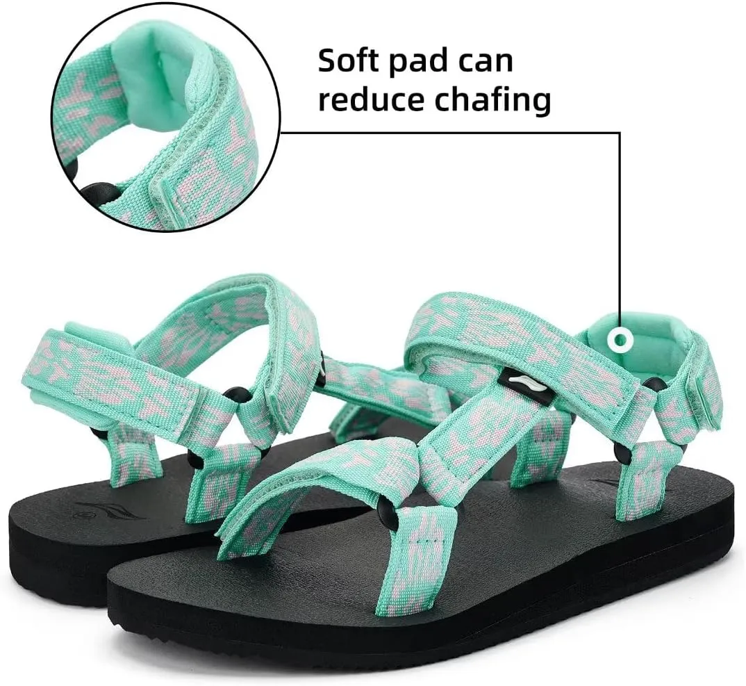 Kids Hiking Sandals Boys Girls Yoga Mat Insole Comfortable Walking Water Sandals With Arch Support for Beach Travel Athletic