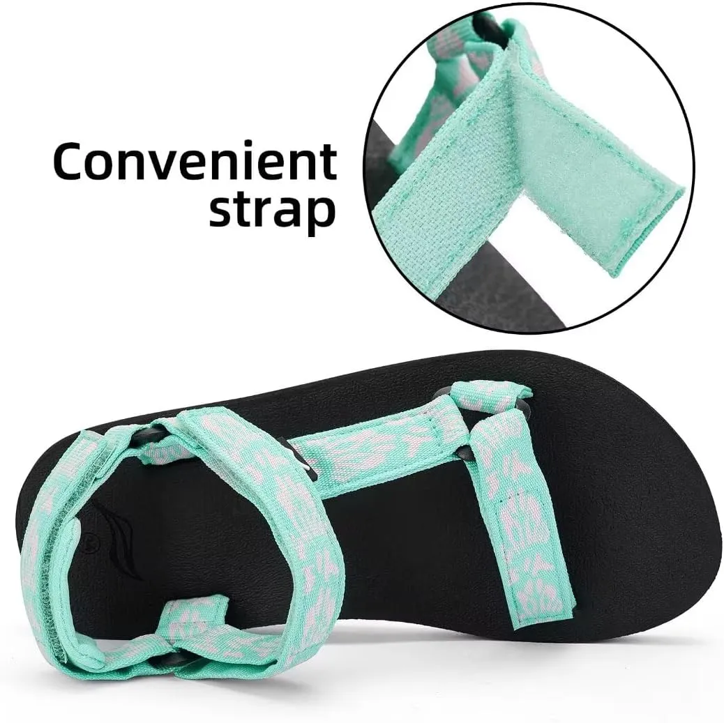 Kids Hiking Sandals Boys Girls Yoga Mat Insole Comfortable Walking Water Sandals With Arch Support for Beach Travel Athletic