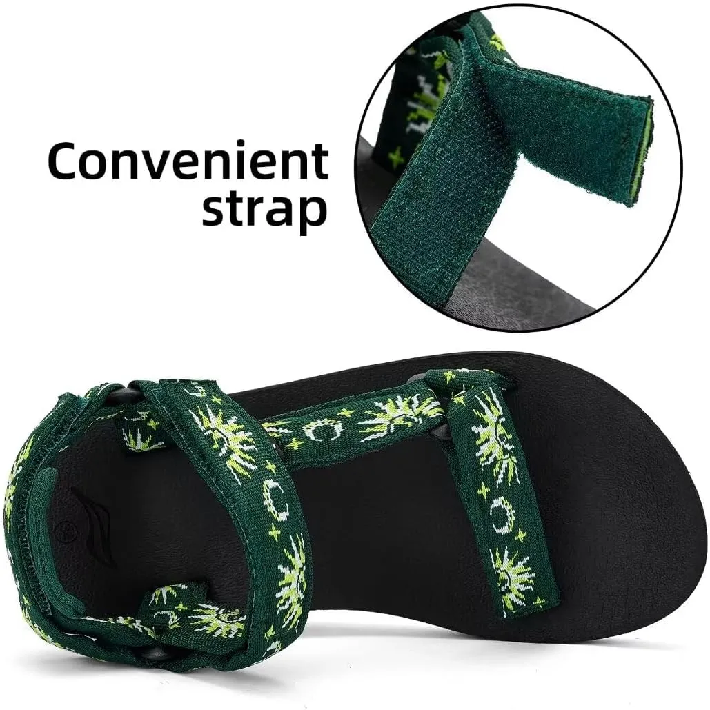 Kids Hiking Sandals Boys Girls Yoga Mat Insole Comfortable Walking Water Sandals With Arch Support for Beach Travel Athletic