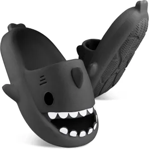 Kids Shark Slides丨Pillow Shower Sandals Quick Dry Slippers丨Toddler Boys Girls Comfy Cloud Slides丨Summer Non-Slip Thick Sole Beach Pool shoes