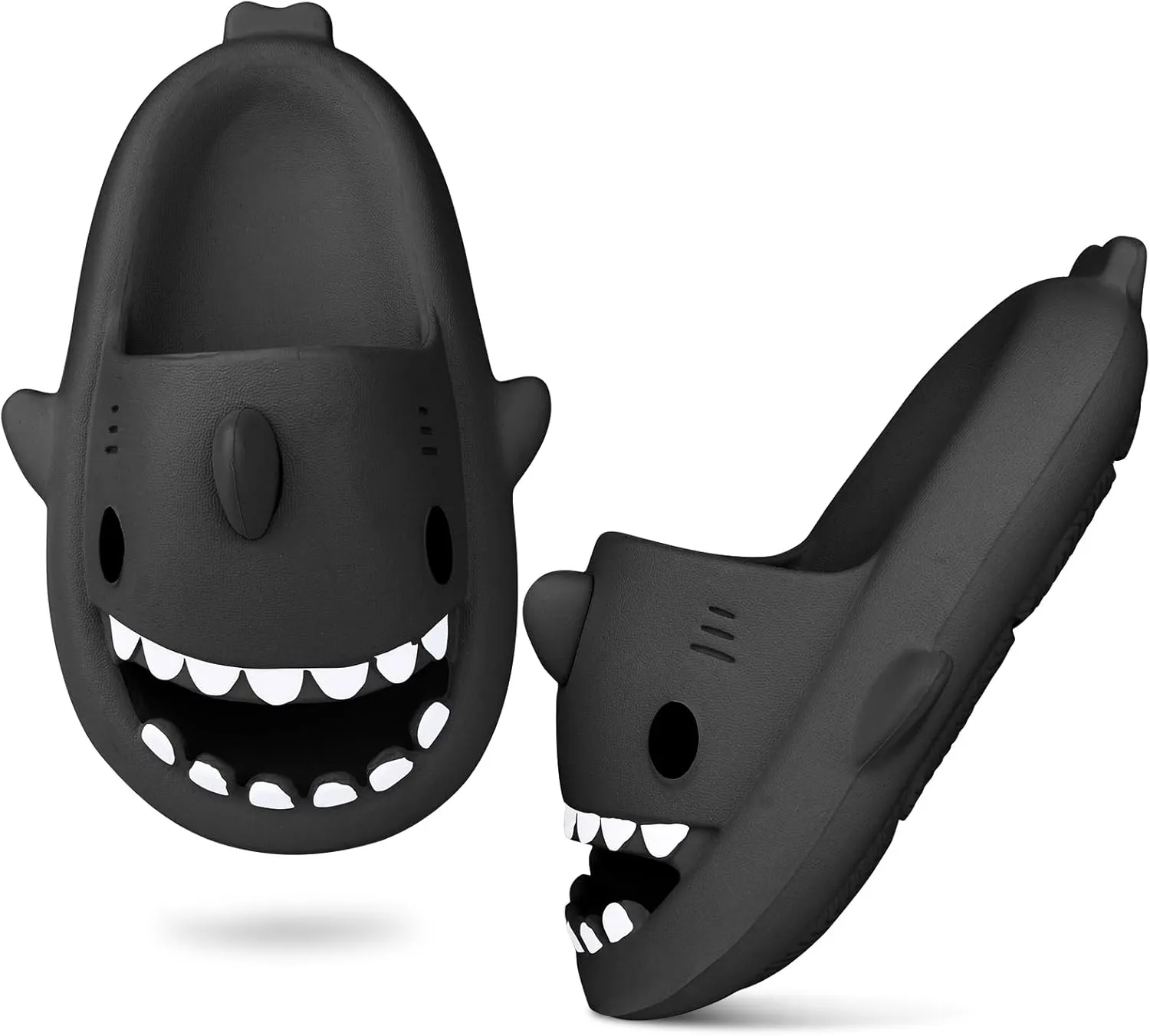 Kids Shark Slides丨Pillow Shower Sandals Quick Dry Slippers丨Toddler Boys Girls Comfy Cloud Slides丨Summer Non-Slip Thick Sole Beach Pool shoes