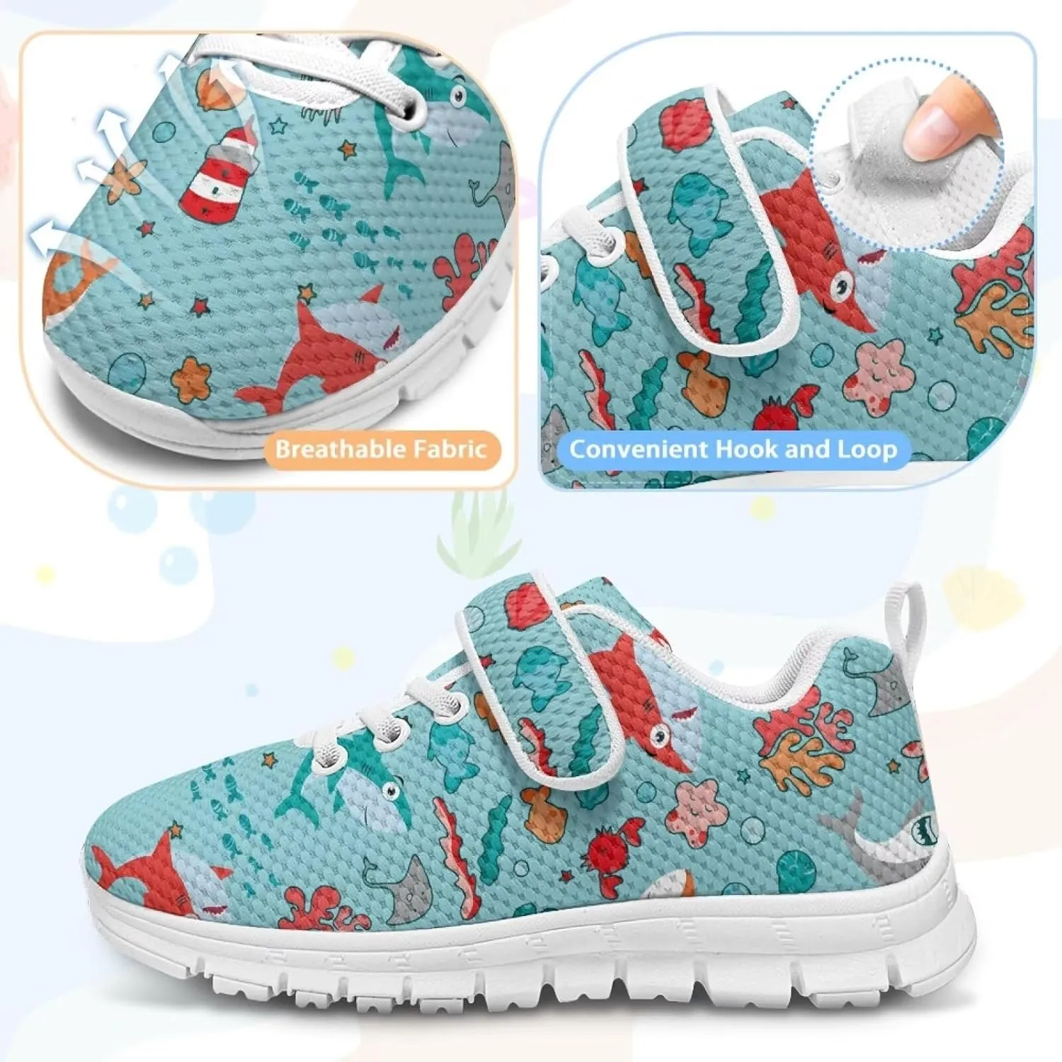 Kids Sneakers Lightweight Breathable Boys Girls Tennis Shoes for Running Athletic Walking Sports Slip On Shoes