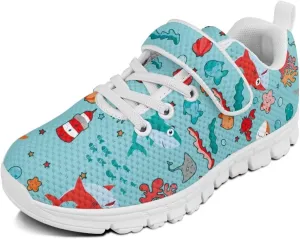 Kids Sneakers Lightweight Breathable Boys Girls Tennis Shoes for Running Athletic Walking Sports Slip On Shoes