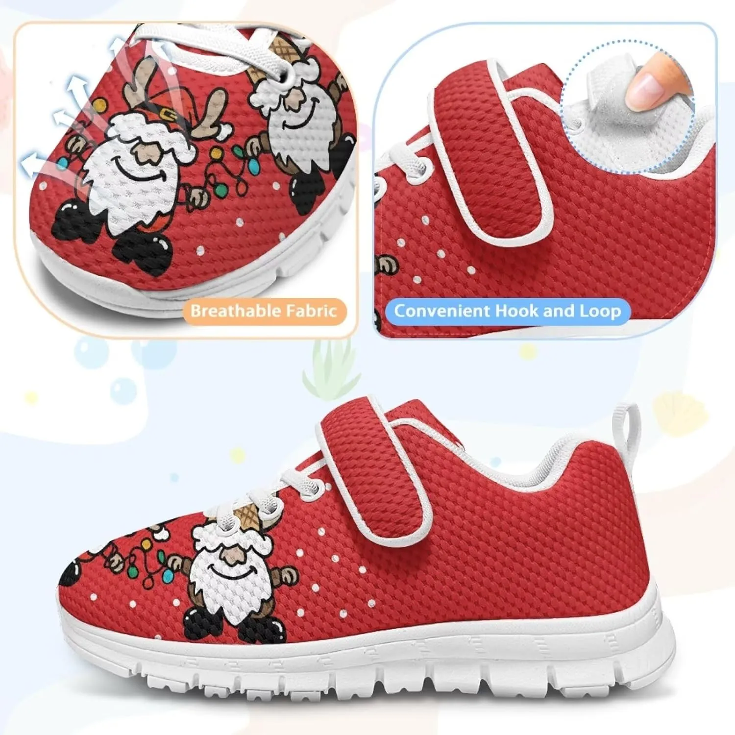 Kids Sneakers Lightweight Breathable Boys Girls Tennis Shoes for Running Athletic Walking Sports Slip On Shoes
