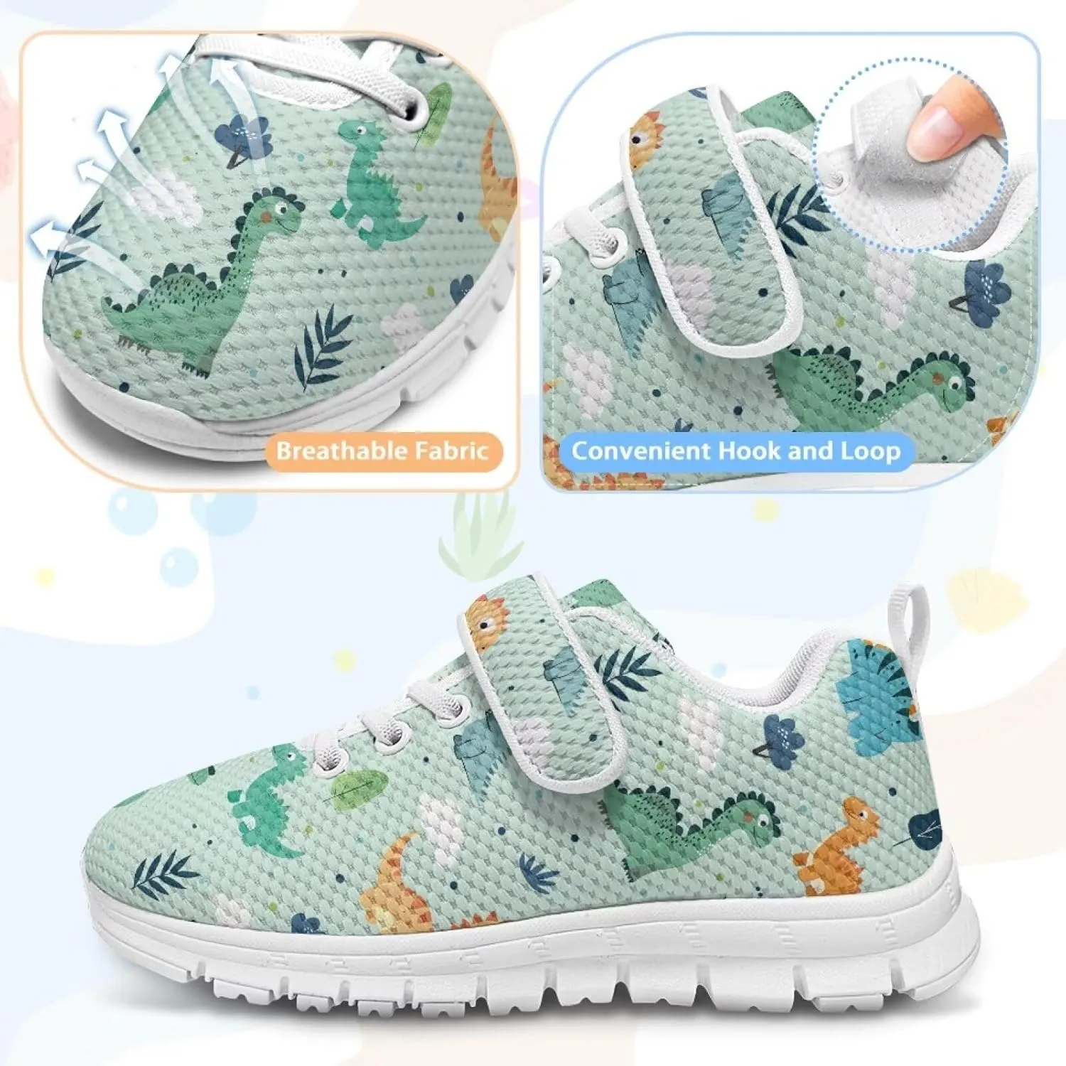 Kids Sneakers Lightweight Breathable Boys Girls Tennis Shoes for Running Athletic Walking Sports Slip On Shoes