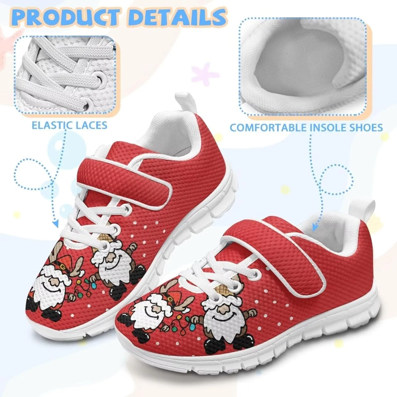 Kids Sneakers Lightweight Breathable Boys Girls Tennis Shoes for Running Athletic Walking Sports Slip On Shoes