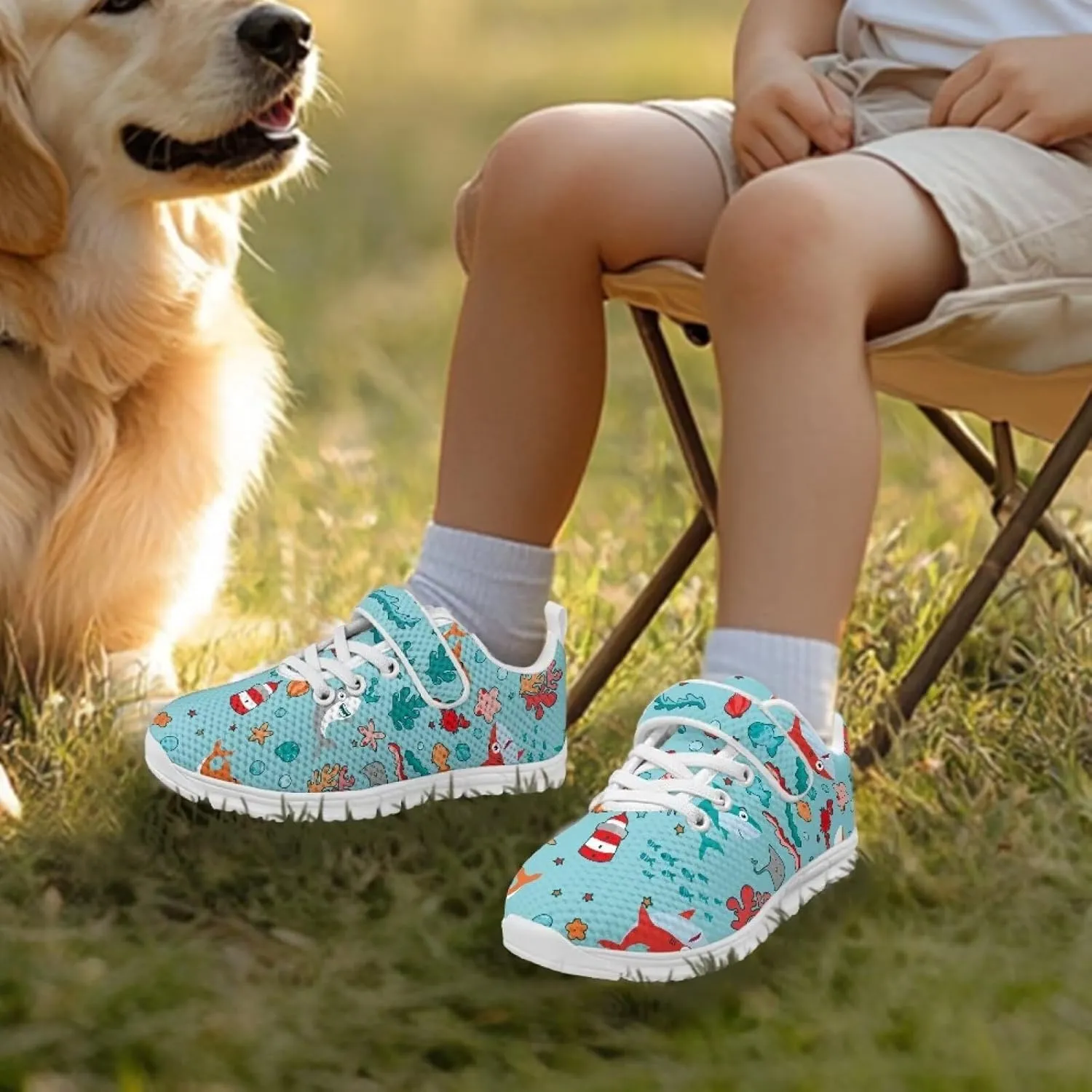Kids Sneakers Lightweight Breathable Boys Girls Tennis Shoes for Running Athletic Walking Sports Slip On Shoes