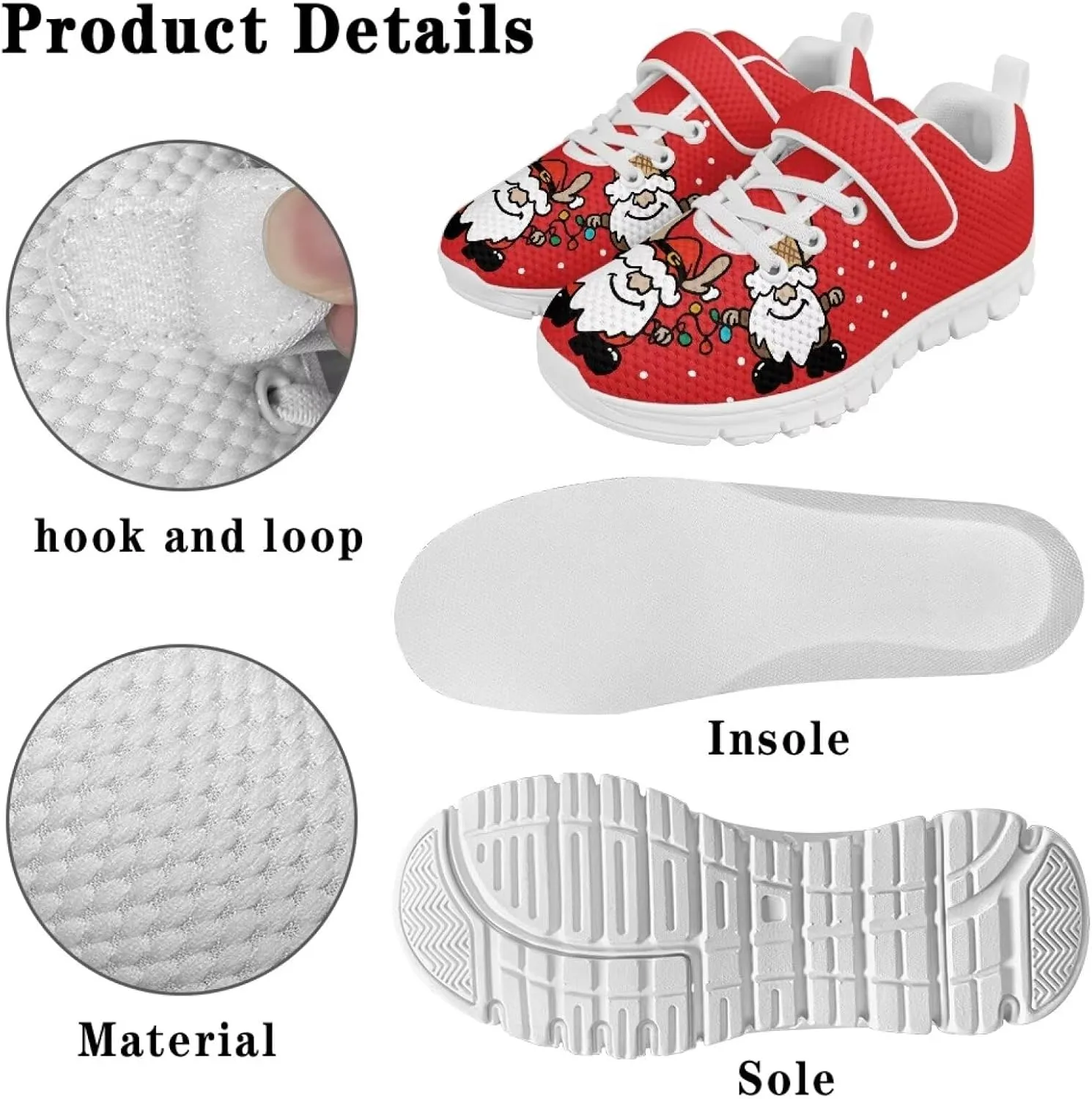Kids Sneakers Lightweight Breathable Boys Girls Tennis Shoes for Running Athletic Walking Sports Slip On Shoes