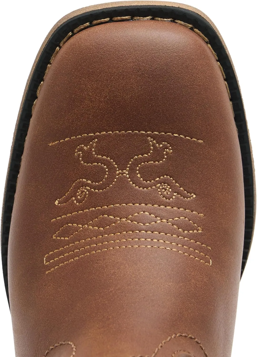 Kids Western Boots for Boys Girls Embroidered Cowgirl Cowboy Boots Square Toe Mid Calf Riding Shoes Little Kid/Big Kid