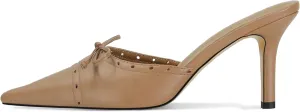 Kitten Heels for Women Dressy Pointed Toe Bow Heeled Sandals Vintage Mules Sexy Stiletto Heel Casual Pumps