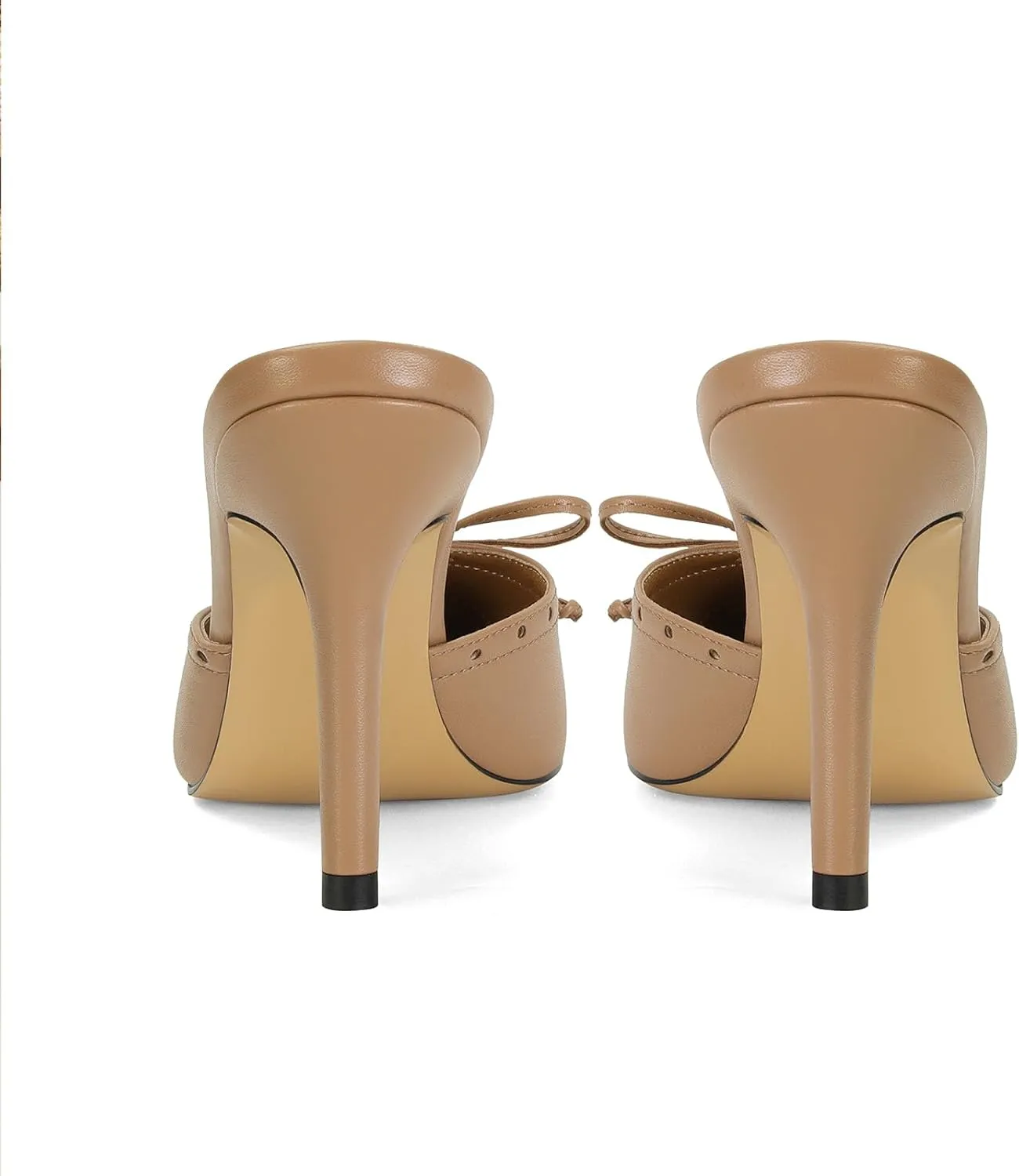 Kitten Heels for Women Dressy Pointed Toe Bow Heeled Sandals Vintage Mules Sexy Stiletto Heel Casual Pumps