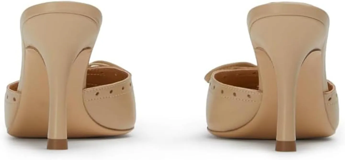 Kitten Heels for Women Dressy Pointed Toe Bow Heeled Sandals Vintage Mules Sexy Stiletto Heel Casual Pumps