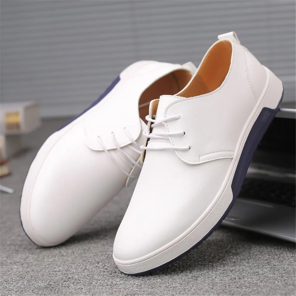 konhill Men's Casual Oxford Shoes - Breathable Dress Shoes Loafers Lace-up Flat Sneakers