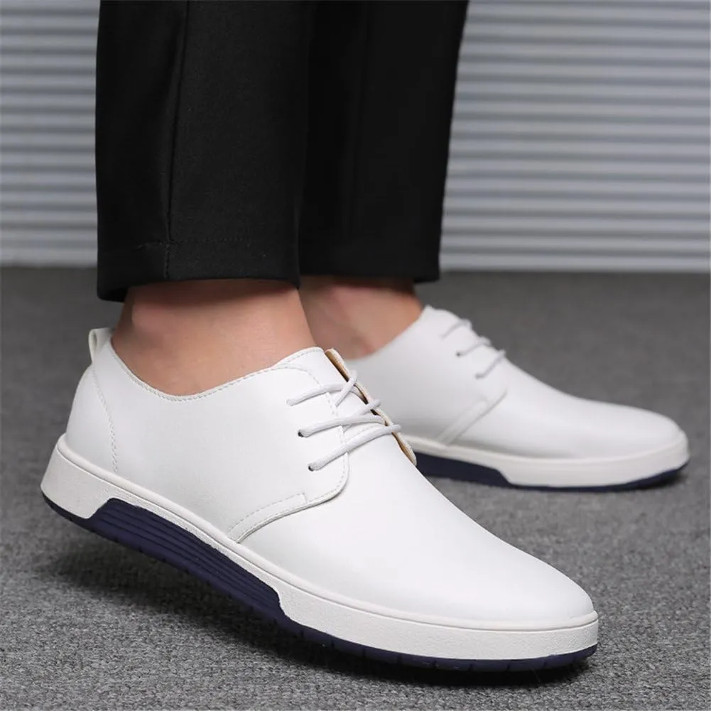 konhill Men's Casual Oxford Shoes - Breathable Dress Shoes Loafers Lace-up Flat Sneakers