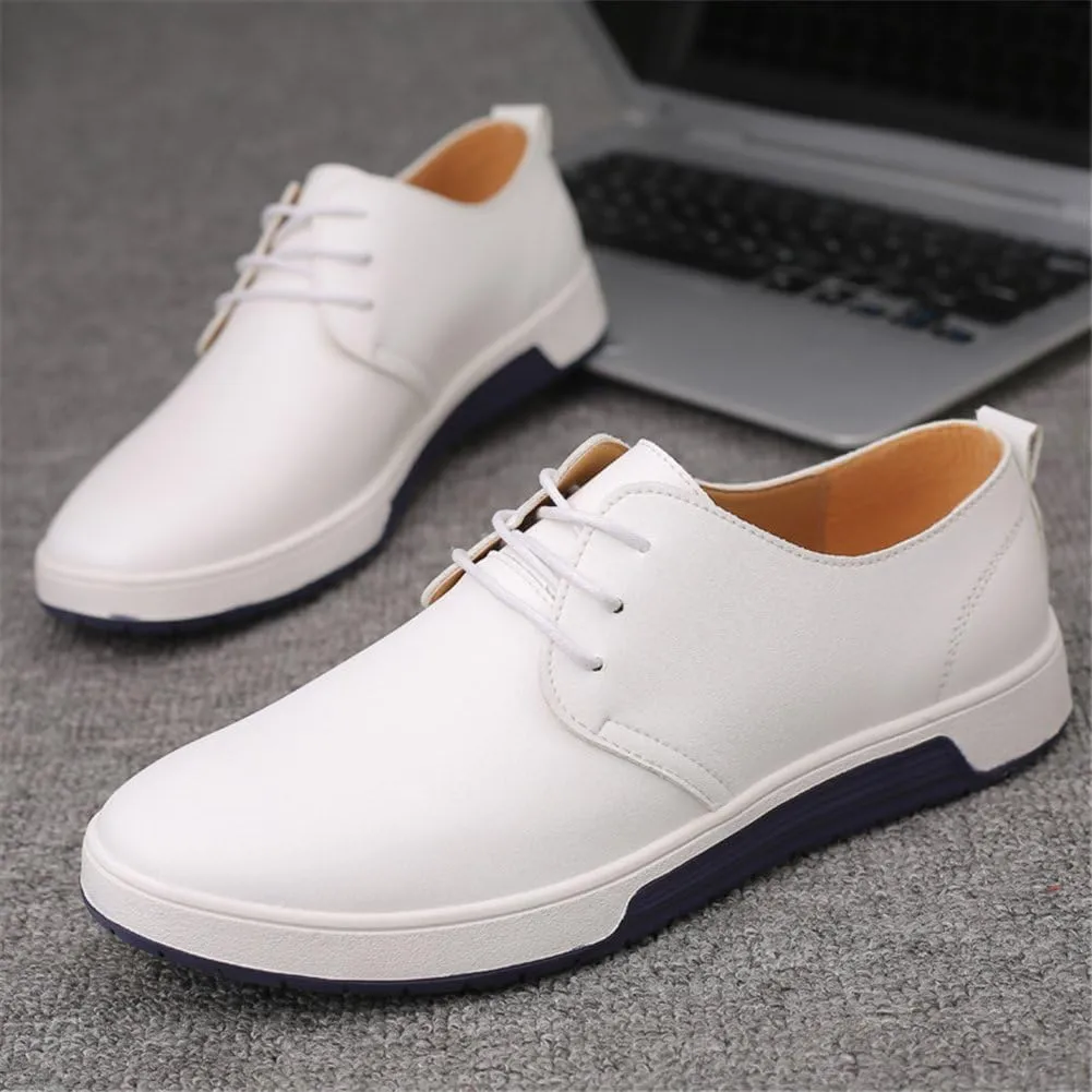 konhill Men's Casual Oxford Shoes - Breathable Dress Shoes Loafers Lace-up Flat Sneakers