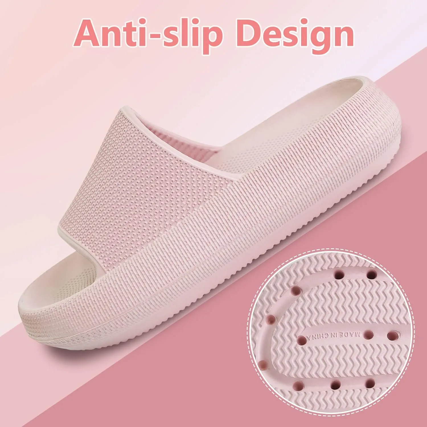 KOUECI Kids Cloud Slides Boys Girls Shower Slippers Slip on Slide Sandals Non-slip Summer Beach Pool Shoes