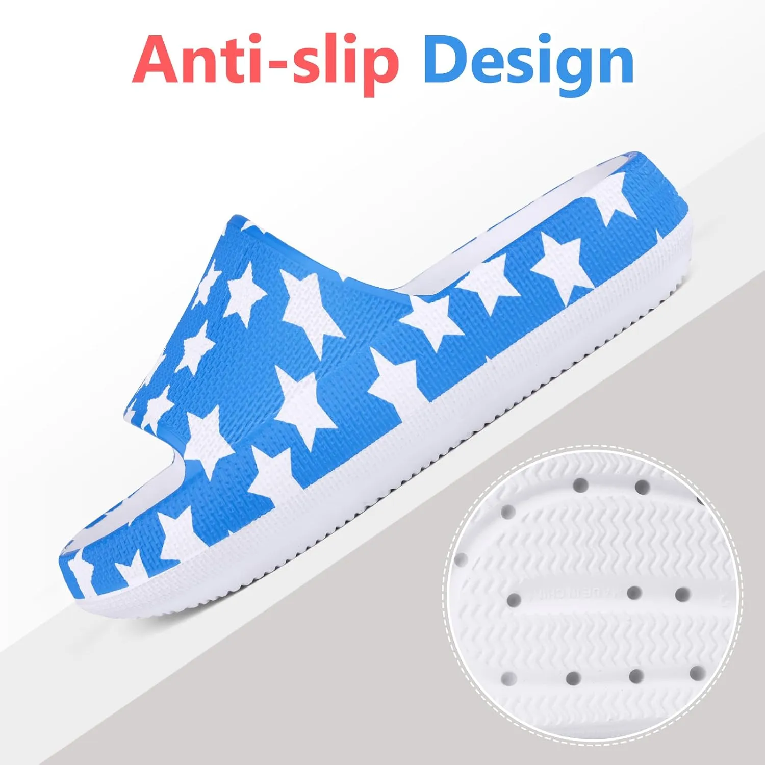 KOUECI Kids Cloud Slides Boys Girls Shower Slippers Slip on Slide Sandals Non-slip Summer Beach Pool Shoes