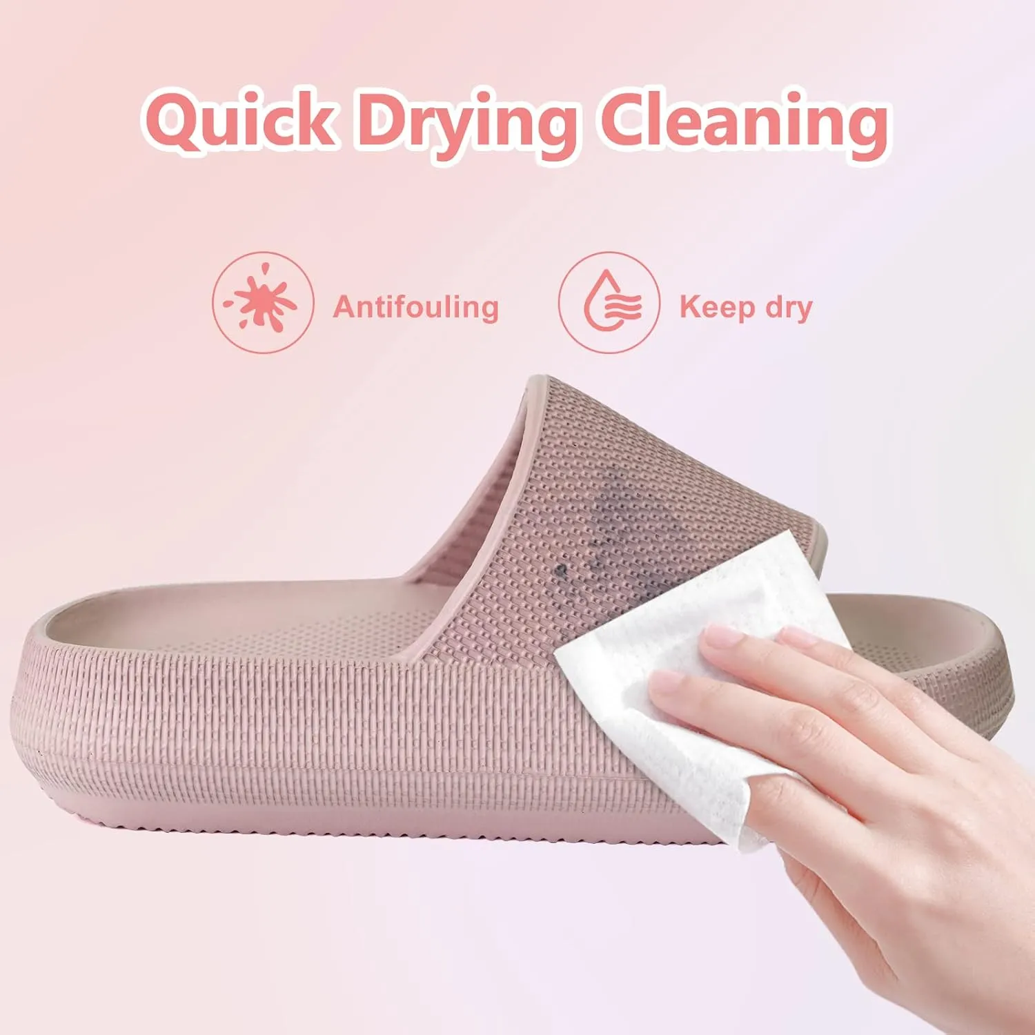 KOUECI Kids Cloud Slides Boys Girls Shower Slippers Slip on Slide Sandals Non-slip Summer Beach Pool Shoes