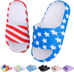KOUECI Kids Cloud Slides Boys Girls Shower Slippers Slip on Slide Sandals Non-slip Summer Beach Pool Shoes