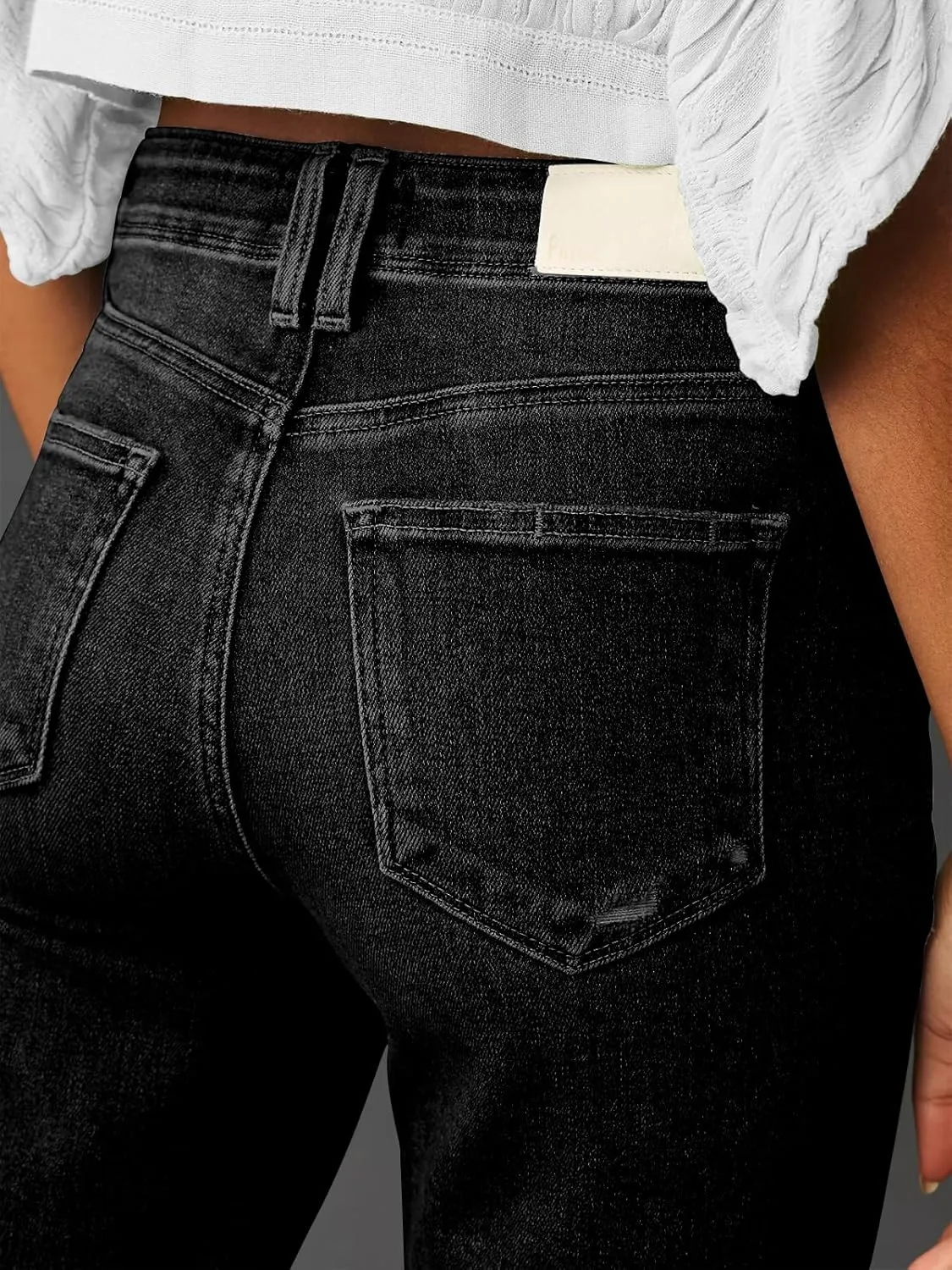 KUNMI Jeans for Women Wide Leg Baggy High Waist Boyfriends Straight Leg Stretchy Denim Pants Trendy Fall 2025