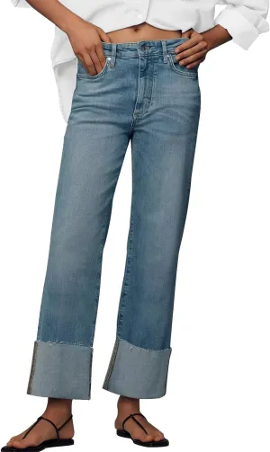 KUNMI Jeans for Women Wide Leg Baggy High Waist Boyfriends Straight Leg Stretchy Denim Pants Trendy Fall 2025