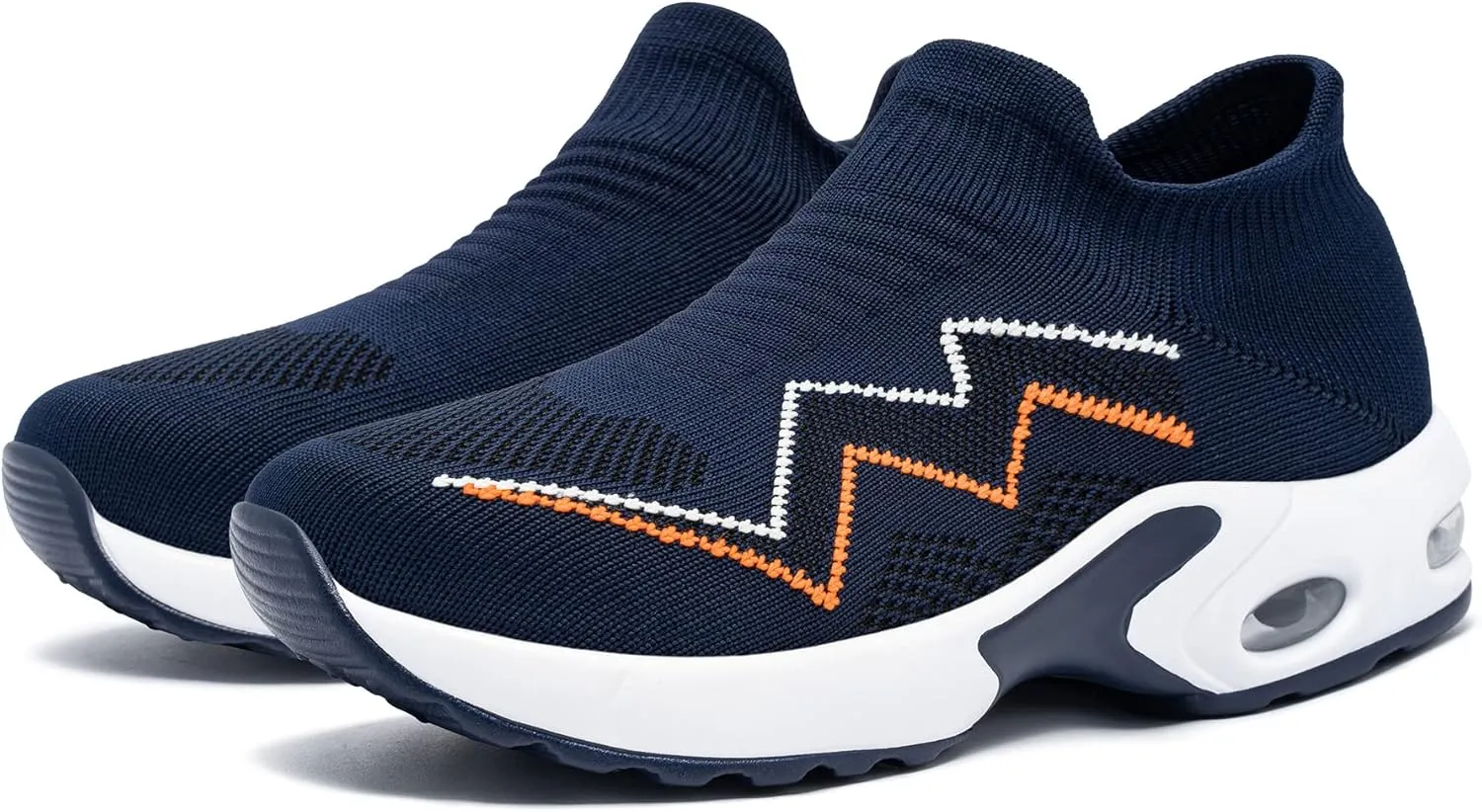LARNMERN Steel Toe Sneakers for Women Slip On Safety Toe Work Shoes Air Cushion Walking Casual Shoes Lightweight Comfortable
