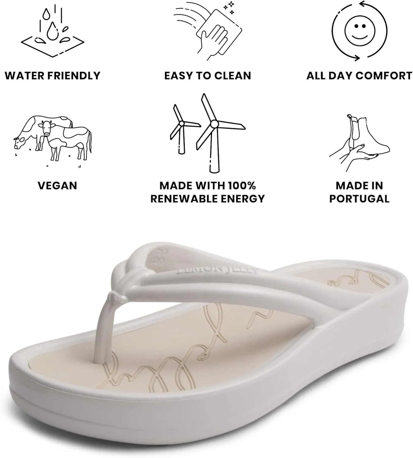 Lemon Jelly Flip Flops for Women - Water-Friendly Comfort Beach Slippers - Super Lightweight Summer Flip Flops for Women - Versatile, Casual Sandals for Ladies - Great for the Pool, Beach & Shower