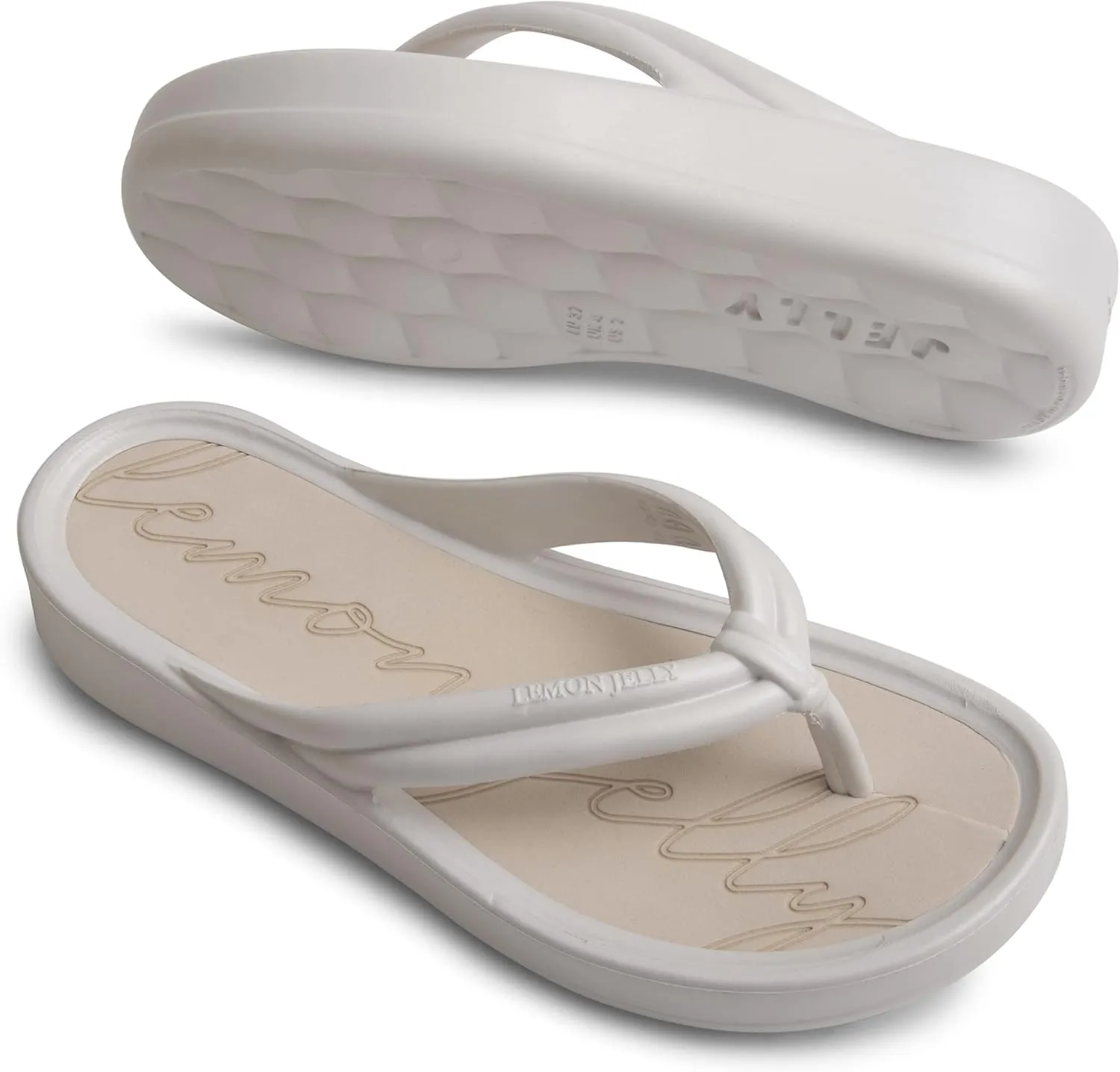 Lemon Jelly Flip Flops for Women - Water-Friendly Comfort Beach Slippers - Super Lightweight Summer Flip Flops for Women - Versatile, Casual Sandals for Ladies - Great for the Pool, Beach & Shower