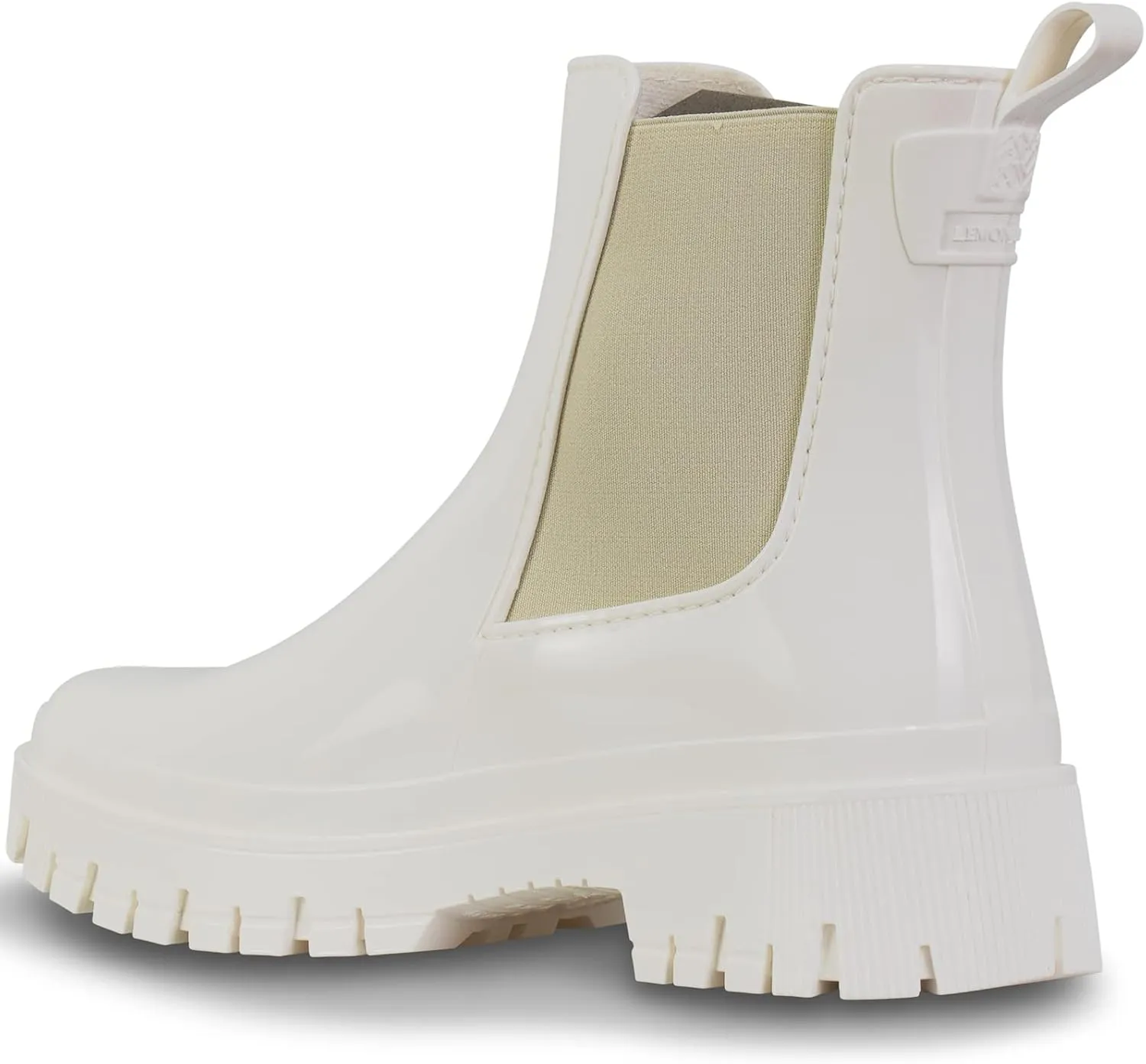 Lemon Jelly Short Rain Boots - Casual, Lemon-Scented Chelsea Boots - Water-Friendly Rain Shoes - Slip-On Ankle Platform Booties