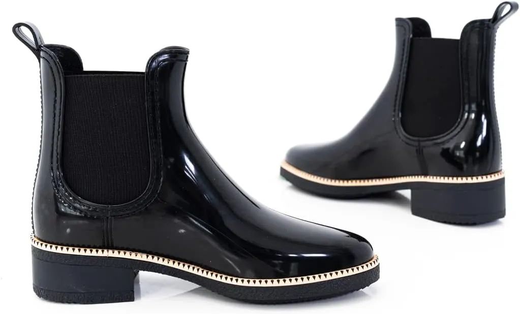 Lemon Jelly Women's Chelsea Boots - Casual, Lemon-Scented Rain Boots - Water-Friendly Ankle Booties - Comfortable Slip-On Boots - Trendy Shoe for Ladies or Girls
