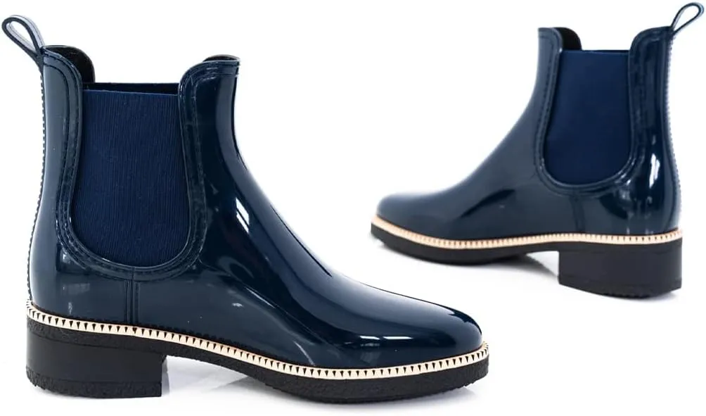 Lemon Jelly Women's Chelsea Boots - Casual, Lemon-Scented Rain Boots - Water-Friendly Ankle Booties - Comfortable Slip-On Boots - Trendy Shoe for Ladies or Girls