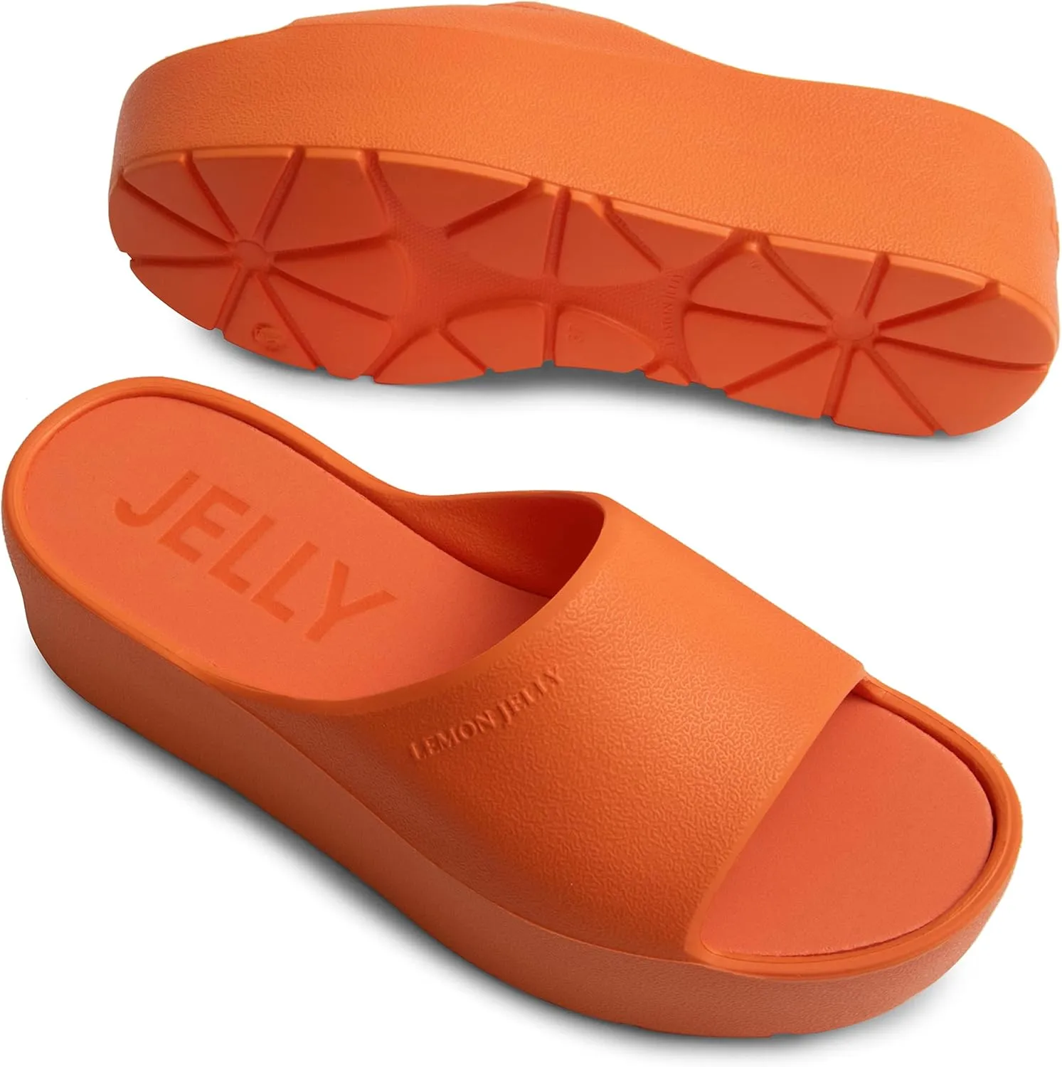 Lemon Jelly Women's Sunny Platform Sandals - Cute Water-Friendly Comfort Wedges for the Beach or Casual Wear - Super Lightweight Slip-On Flip Flops for Ladies