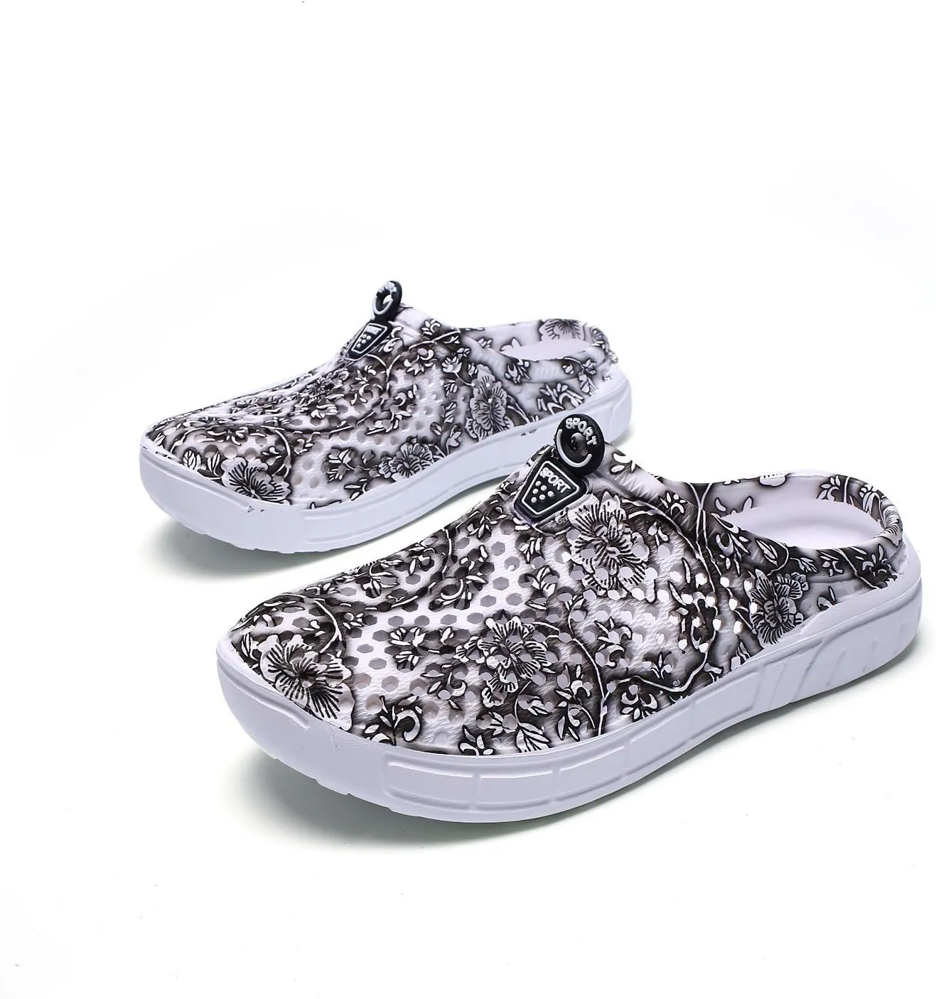 LIBINXIF Women Garden Clog Shoes Mesh Summer Breathable Slippers Beach Sandals Shower Footwear Water Shoes Walking Anti-Slip Shoes