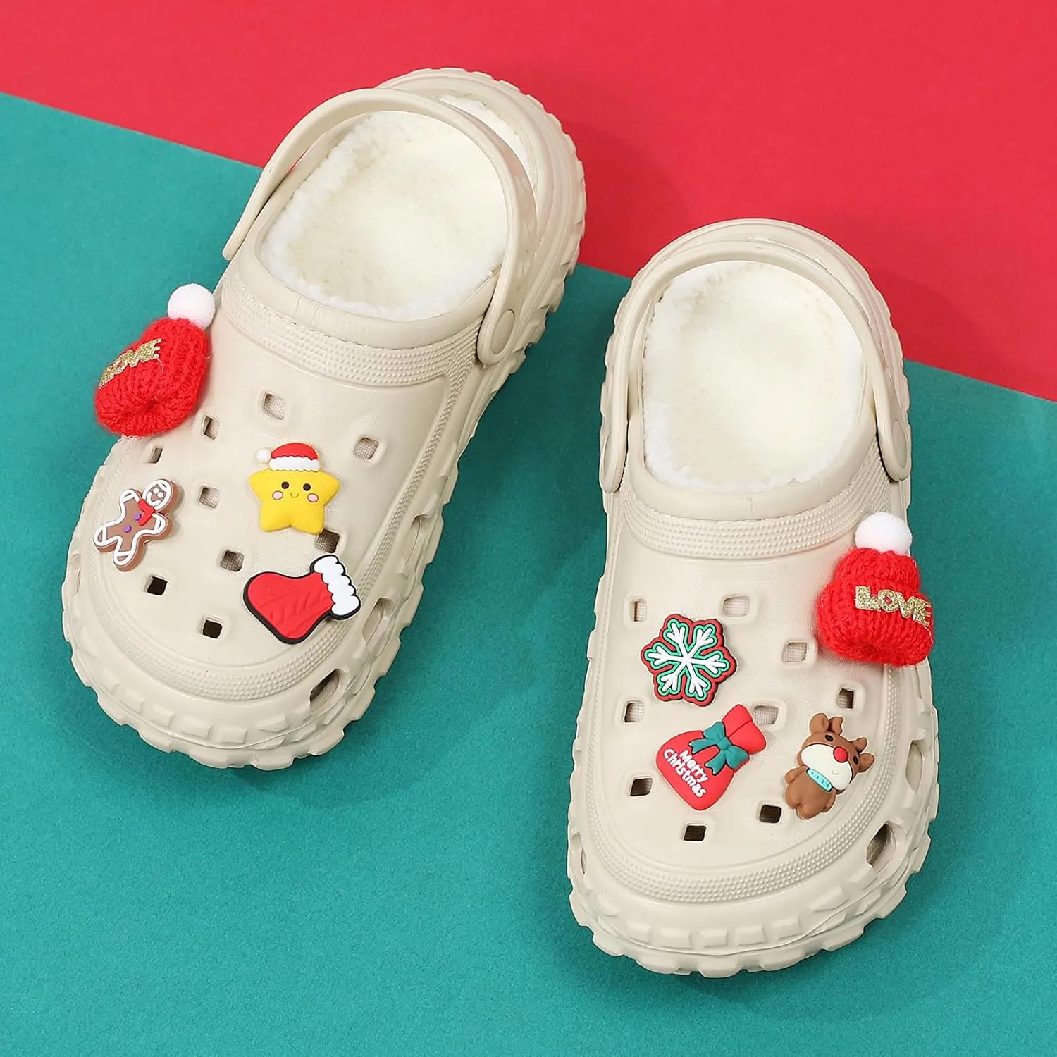 Lined Clogs Garden Shoes Kids Boys Girls Fuzzy Fur Lined Clogs Winter Warm House Home Bedroom Slippers Slip On Mules Indoor Outdoor - Non Slip Sole