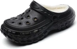 Lined Clogs Garden Shoes Kids Boys Girls Fuzzy Fur Lined Clogs Winter Warm House Home Bedroom Slippers Slip On Mules Indoor Outdoor - Non Slip Sole