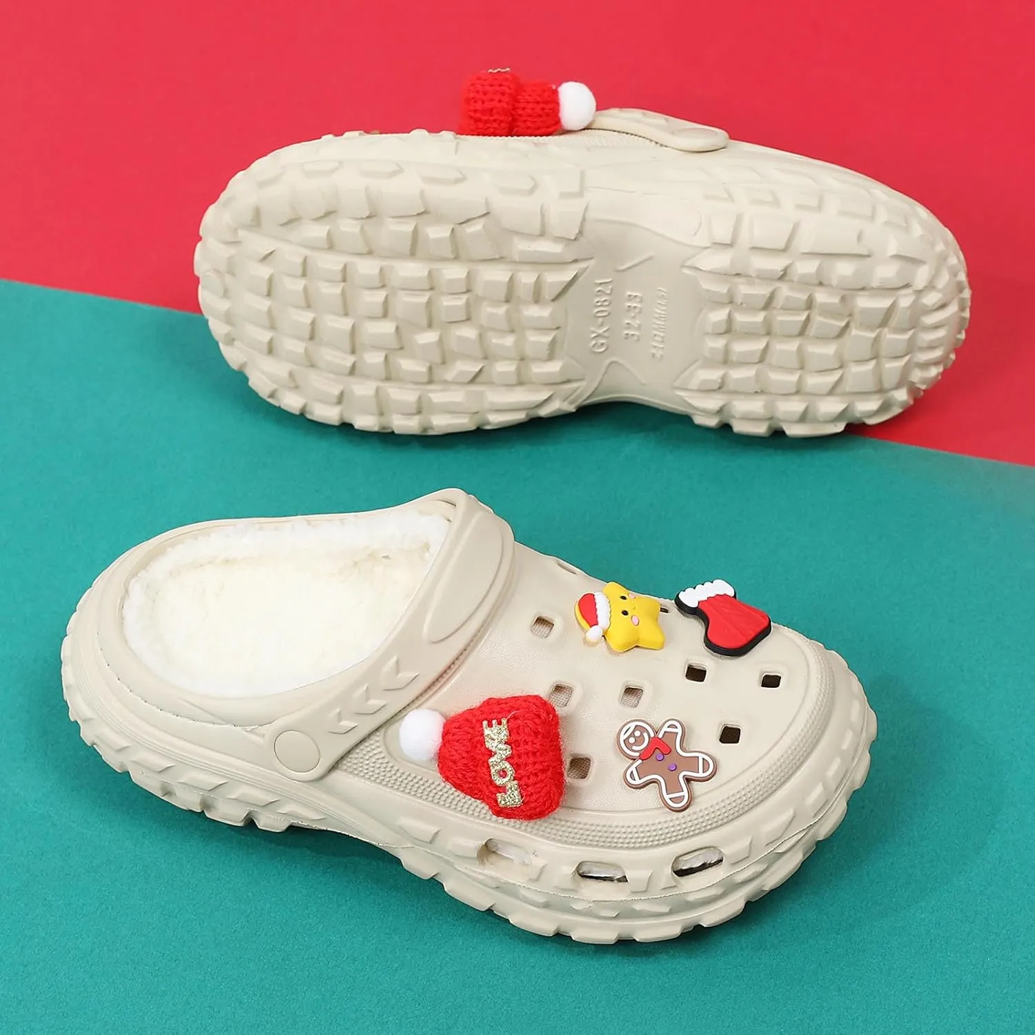 Lined Clogs Garden Shoes Kids Boys Girls Fuzzy Fur Lined Clogs Winter Warm House Home Bedroom Slippers Slip On Mules Indoor Outdoor - Non Slip Sole