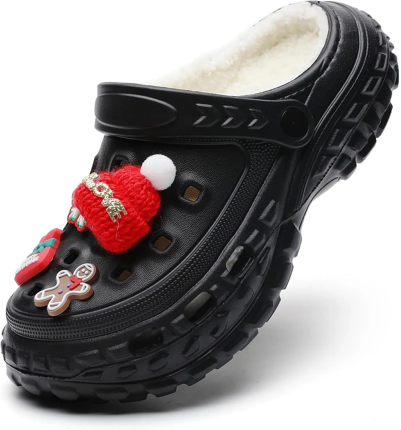 Lined Clogs Garden Shoes Kids Boys Girls Fuzzy Fur Lined Clogs Winter Warm House Home Bedroom Slippers Slip On Mules Indoor Outdoor - Non Slip Sole