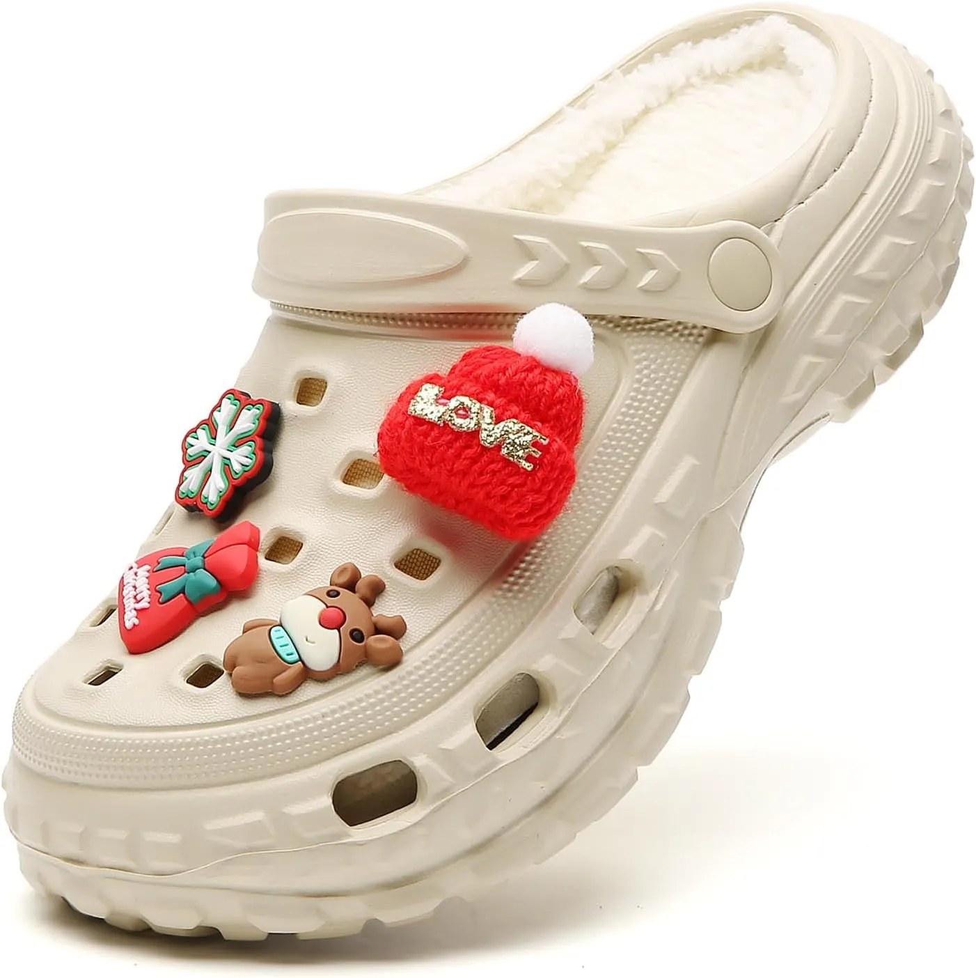 Lined Clogs Garden Shoes Kids Boys Girls Fuzzy Fur Lined Clogs Winter Warm House Home Bedroom Slippers Slip On Mules Indoor Outdoor - Non Slip Sole