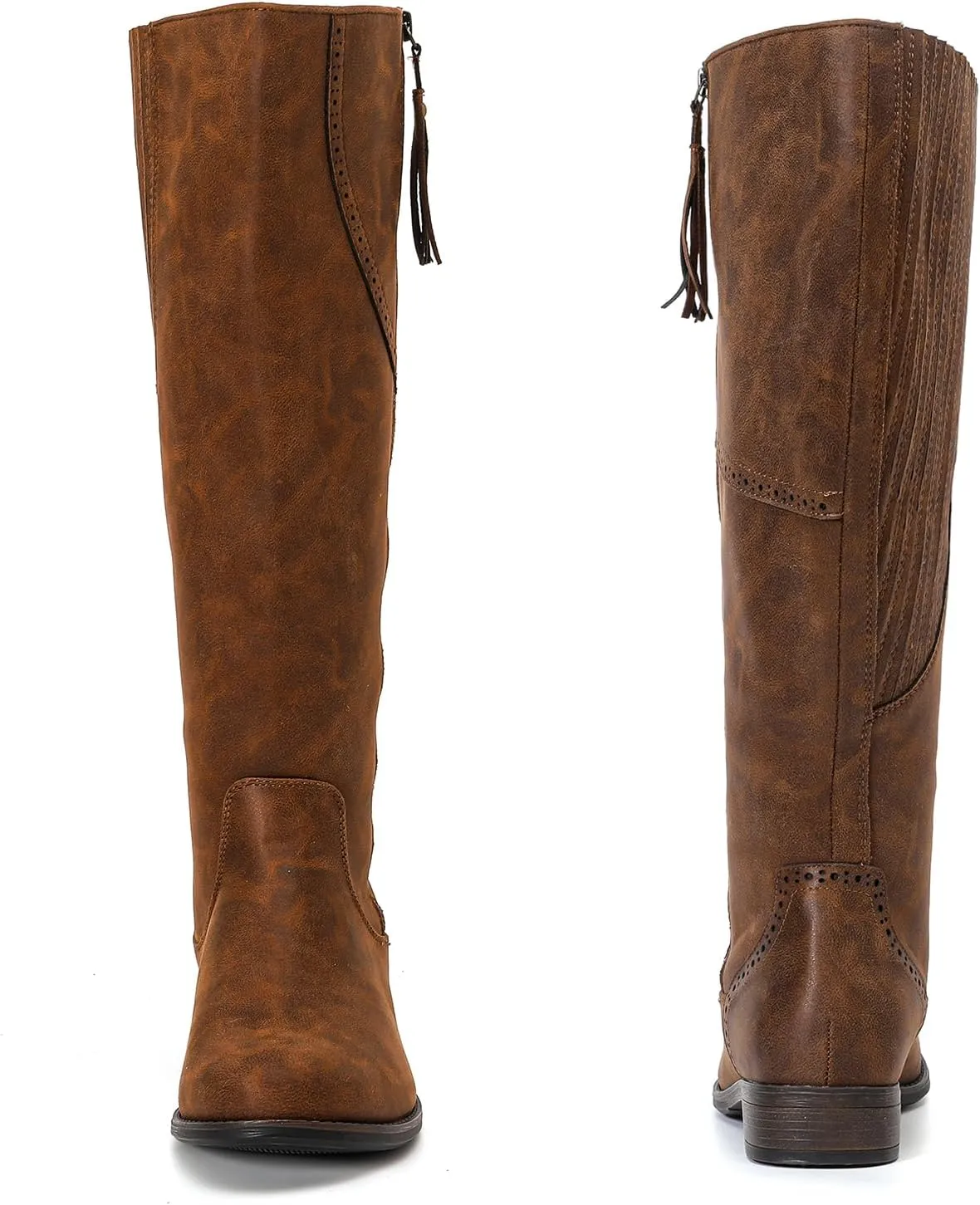 Luoika Women's Extra Wide Calf Knee High Boots, Wide Width Plus Size Knee-High Boots Low Heel Fashion Winter Boots.