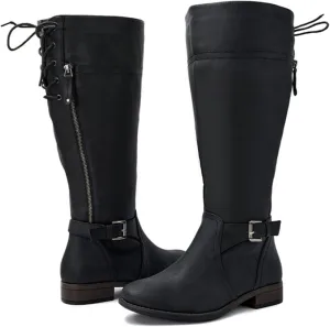 Luoika Women's Extra Wide Calf Knee High Boots, Wide Width Winter Tall Boots.